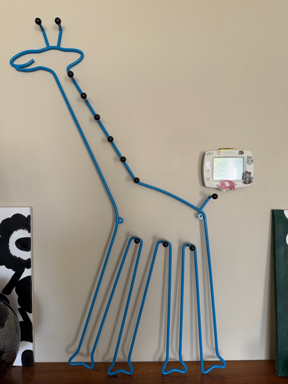 Vintage ikea blue giraffe hanger